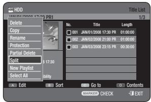 SAMSUNG DVD-HR770 - Using the TITLE LIST button - 2