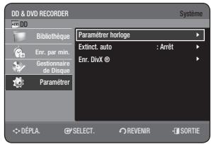 SAMSUNG DVD-HR770 - CONFIGURATION DES OPTIONS DU SYSTEME - 1