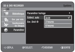 SAMSUNG DVD-HR770 - CONFIGURATION DES OPTIONS DU SYSTEME - 2