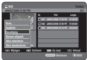 SAMSUNG DVD-HR770 - De toets TITLE LIST gebruiken - 1