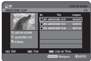 SAMSUNG DVD-HR770 - Utilisation du bouton PLAY LIST - 1