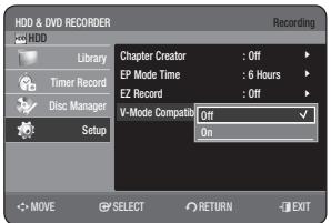 SAMSUNG DVD-HR770 - V-Mode Compatibility - 1