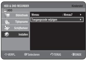 SAMSUNG DVD-HR770 - De toegangscode wijzigen - 2