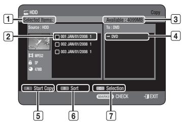 SAMSUNG DVD-HR770 - About the Copy Screen - 1