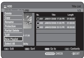 SAMSUNG DVD-HR770 - Using the TITLE LIST button - 1