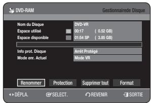 SAMSUNG DVD-HR770 - Modification du nom du disque - 5