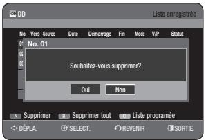 SAMSUNG DVD-HR770 - Supprimer la Liste enregistrée - 1