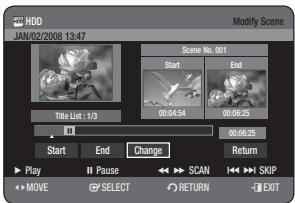 SAMSUNG DVD-HR770 - Modifying a Scene (Replacing a Scene) - 2