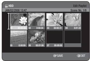 SAMSUNG DVD-HR770 - Moving a Scene (Changing the Position of a Scene) - 2
