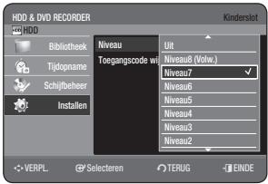 SAMSUNG DVD-HR770 - Het classificationiveau - 1
