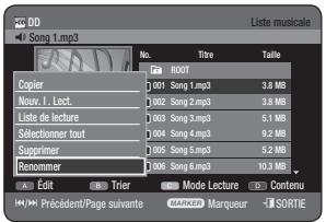 SAMSUNG DVD-HR770 - MODIFICATION DU NOM DU FICHIER MUSICAL/PHOTO/DIVX - 2