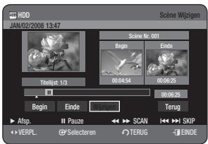 SAMSUNG DVD-HR770 - Een scène wijzigden (een scene verrangen) - 2