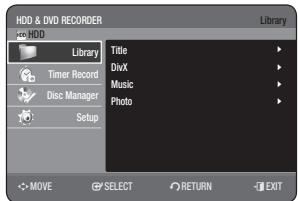 SAMSUNG DVD-HR770 - ON-SCREEN MENU NAVIGATION - 1