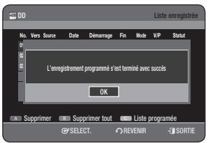 SAMSUNG DVD-HR770 - Informations relatives à Liste enregistrée - 1