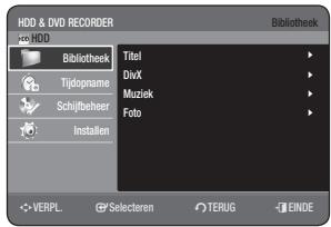 SAMSUNG DVD-HR770 - MENUNAVIGATIE OP HET TV-SCHERM - 1