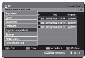 SAMSUNG DVD-HR770 - Utilisation du bouton TITLE LIST - 1