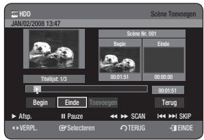 SAMSUNG DVD-HR770 - Een scene toevoegen - 1