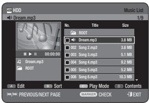 SAMSUNG DVD-HR770 - CHANGING THE NAME OF MUSIC/PHOTO/DIVX FILE - 4