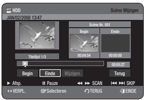SAMSUNG DVD-HR770 - Een scène wijzigden (een scene verrangen) - 1