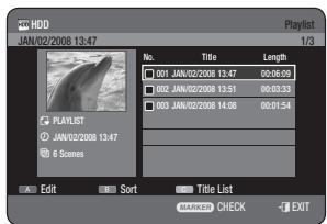 SAMSUNG DVD-HR770 - Using the PLAY LIST button - 1