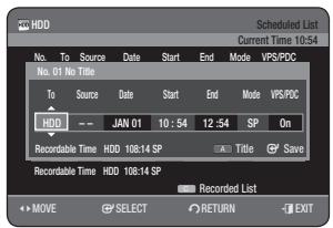 SAMSUNG DVD-HR770 - Deleting a Scheduled List - 4