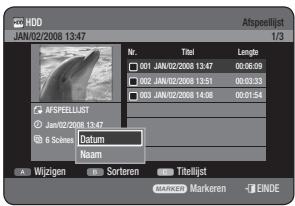 SAMSUNG DVD-HR770 - Sorteren gebruiken (Afspeellijst) - 1
