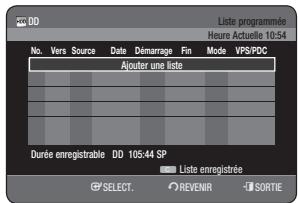 SAMSUNG DVD-HR770 - Aller sur la Liste d'Enregistrements Programmée - 1