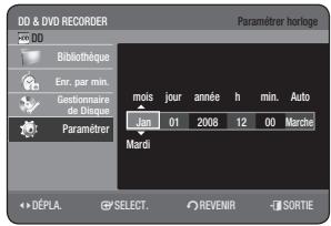 SAMSUNG DVD-HR770 - RéGLAGE DE L'HORLOGE - 4