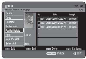 SAMSUNG DVD-HR770 - Using the TITLE LIST button - 1