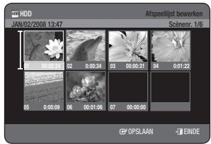 SAMSUNG DVD-HR770 - Een scène verplaatsen (de positie van een scene wijzigen) - 2