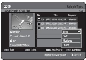 SAMSUNG DVD-HR770 - Utilisation du bouton TITLE LIST - 5