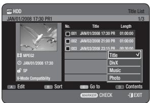 SAMSUNG DVD-HR770 - Using the TITLE LIST button - 5