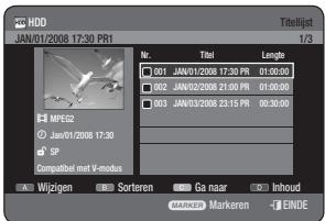 SAMSUNG DVD-HR770 - De toets TITLE LIST gekruiken - 1