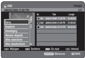 SAMSUNG DVD-HR770 - De toets TITLE LIST gebruiken - 1
