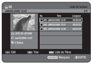 SAMSUNG DVD-HR770 - Utilisation du bouton PLAY LIST - 1