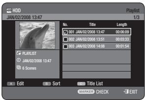 SAMSUNG DVD-HR770 - Using the PLAY LIST button - 2
