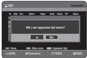 SAMSUNG DVD-HR770 - Opnamelijst wissen - 1