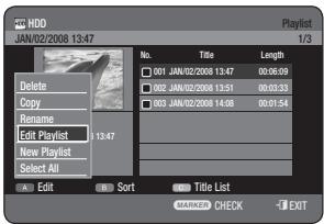 SAMSUNG DVD-HR770 - Using the PLAY LIST button - 1