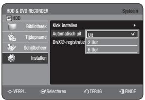 SAMSUNG DVD-HR770 - Instelling voor automatisch uitschakelen - 1