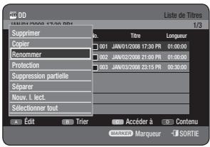 SAMSUNG DVD-HR770 - Utilisation du bouton TITLE LIST - 2