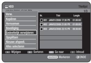SAMSUNG DVD-HR770 - De toets TITLE LIST gebruiken - 1