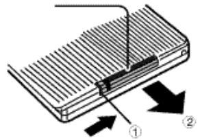 SAMSUNG DVD-L100WA - Installing the Battery in the Remote - 1