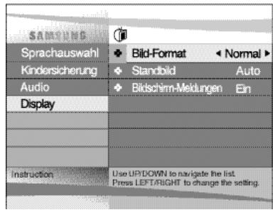 SAMSUNG DVD-L100WA - Display-Optionen einstellen - 1