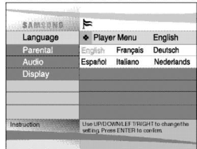 SAMSUNG DVD-L100WA - Using the Disc Menu Language - 1