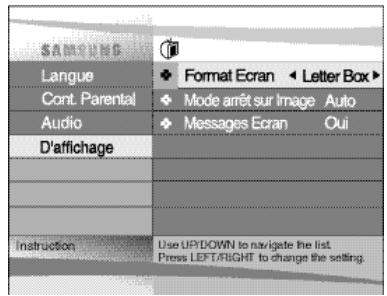SAMSUNG DVD-L100WA - ③ Messages Ecran - 1