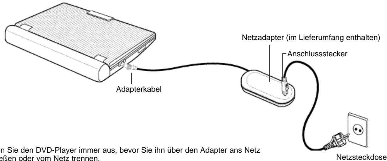 SAMSUNG DVD-L100WA - Netzadapter verwenden - 1