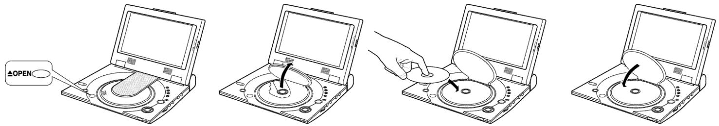 SAMSUNG DVD-L100WA - Chargement d'un disque DVD - 1
