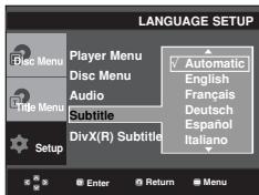 SAMSUNG DVD-P171 - Using the Subtitle Language - 1