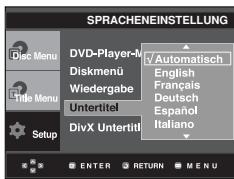 SAMSUNG DVD-P171 - Untertitel-Sprache wahlen - 1