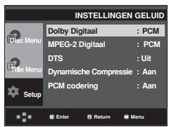 SAMSUNG DVD-P171 - De geluidopties instellen - 2